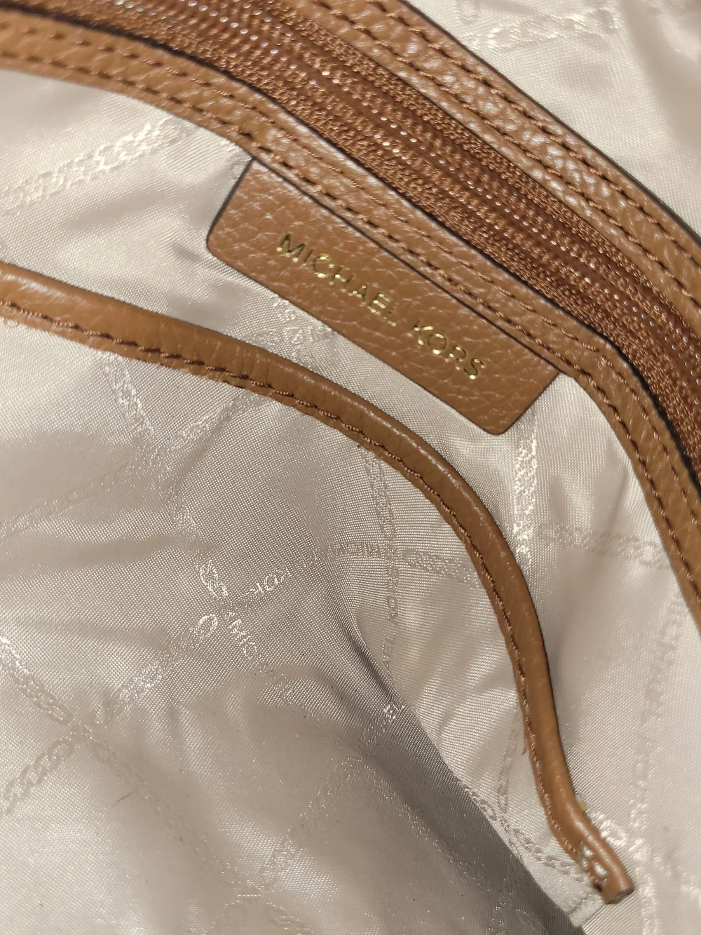 Michael Kors Camel Pebbled Leather Tote